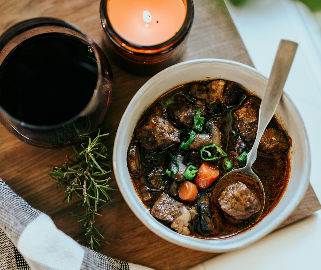 Beef bourgignon casserole from Burgundy, France